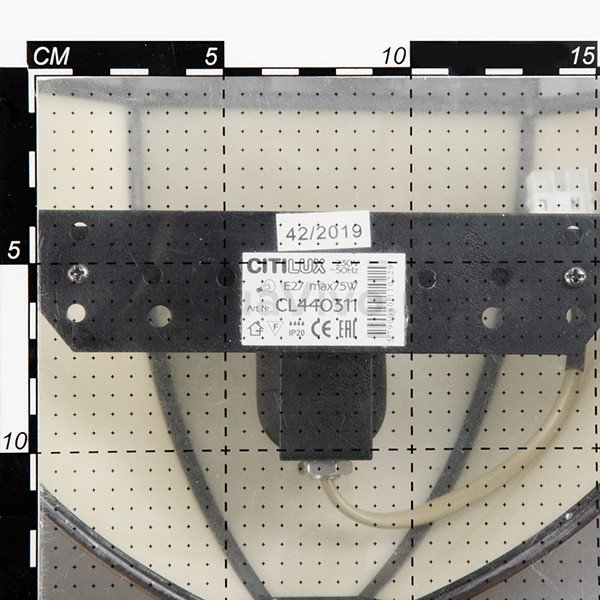 Настенный светильник Citilux Шербург-1 CL440312, арматура бронза, плафон стекло белое, 26х11 см - фото 1