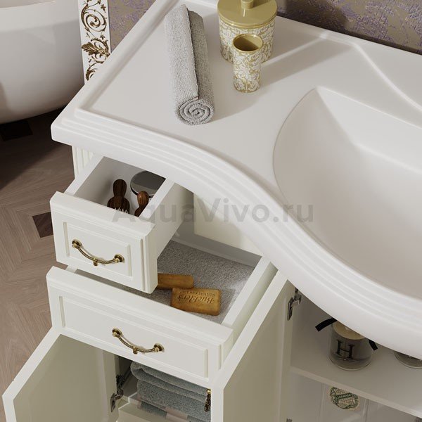 Мебель для ванной Опадирис Риспекто 120, цвет слоновая кость - фото 1