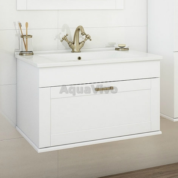 Мебель для ванной Sanflor Ванесса 75, подвесная, цвет белый