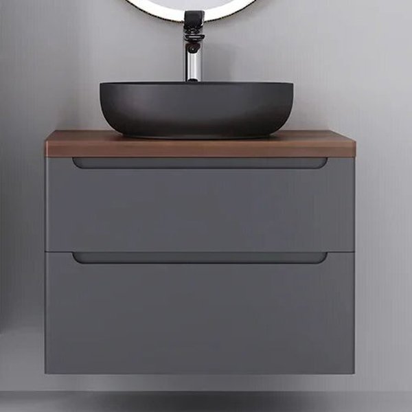 Мебель для ванной Jorno Wood 80, цвет серый