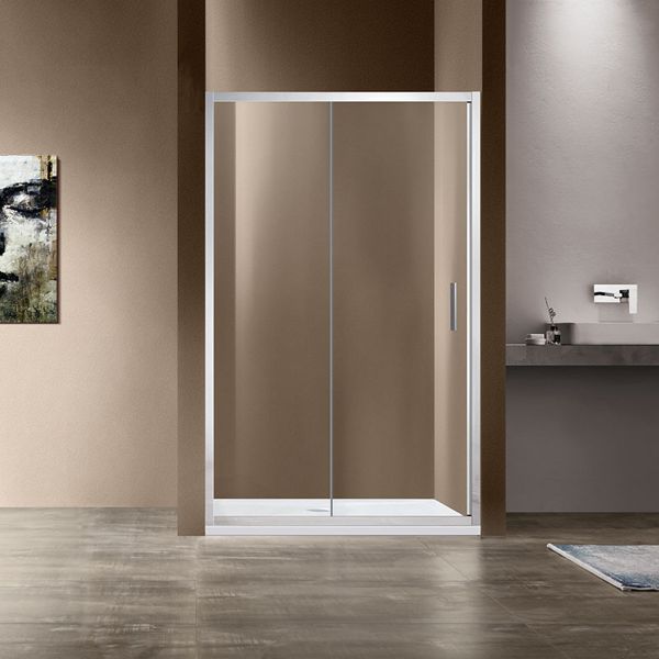 Душевая дверь Vincea Garda VDS-1G 110x190, стекло прозрачное, профиль хром