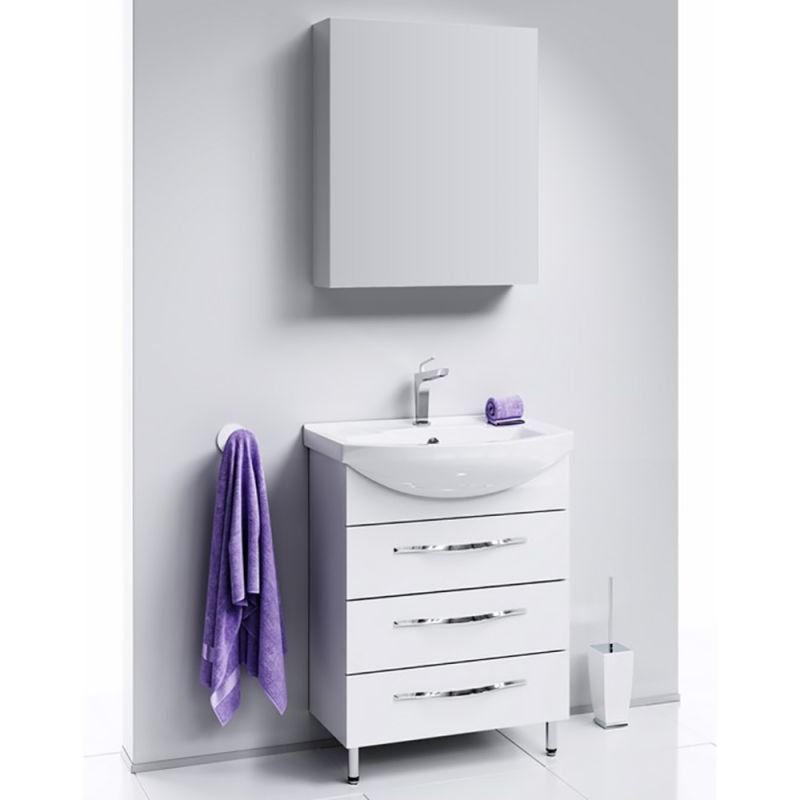 Шкаф-зеркало Aqwella MC 60, цвет белый