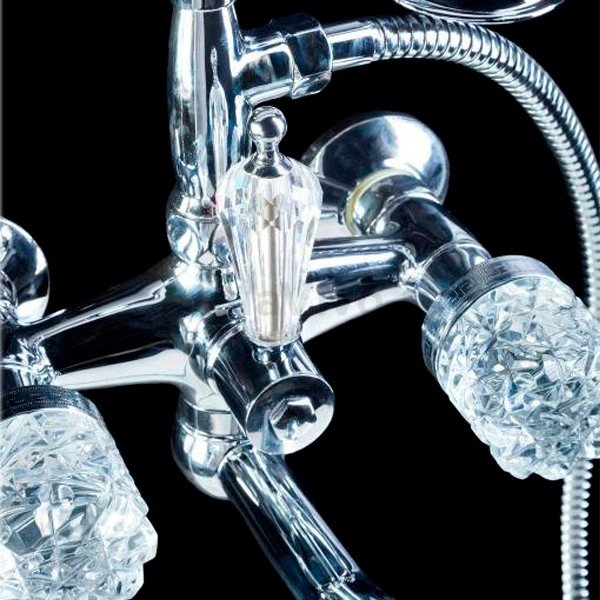 Смеситель Boheme Luxury Crystal 273-CRST для ванны, с душевым гарнитуром