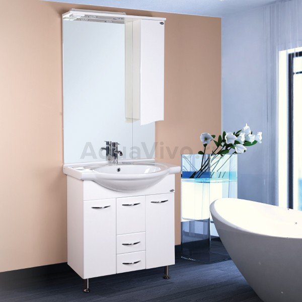 Мебель для ванной Оника Моника 75.10, цвет белый