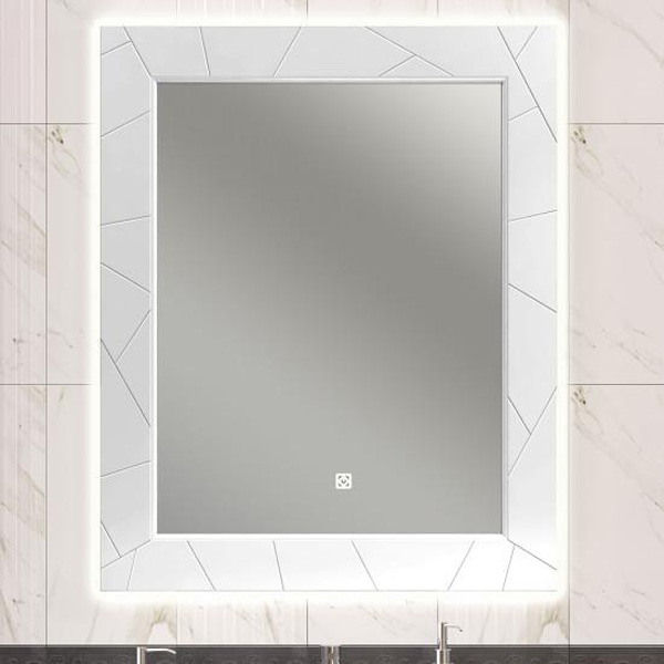 Зеркало Опадирис Луиджи 80x100, с подсветкой, цвет белый матовый