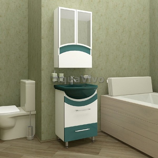 Мебель для ванной Mixline Радуга 50, цвет зеленый