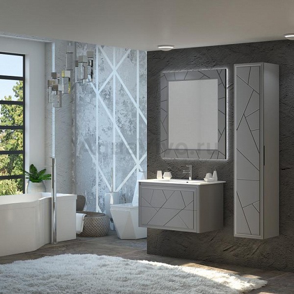 Мебель для ванной Опадирис Луиджи 70, цвет серый