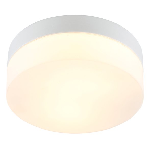 Потолочный светильник Arte Lamp Aqua-Tablet A6047PL-1WH, арматура белая, плафон стекло белое, 18х18 см