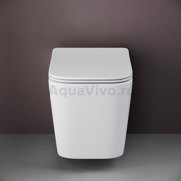 Унитаз Ceramica Nova Cubic CN1806 подвесной, безободковый, с сиденьем микролифт - фото 1