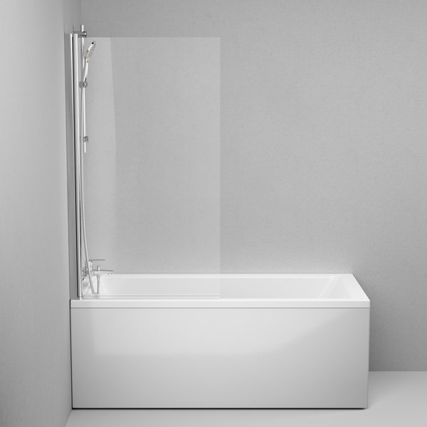 Шторка на ванну AM.PM Gem 80 W90BS-D080-140CT, стекло прозрачное, профиль хром - фото 1