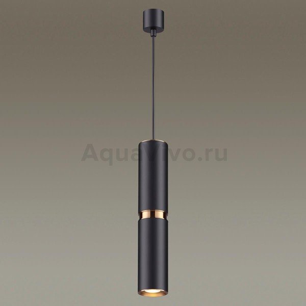 Подвесной светильник Odeon Light Afra 4742/5L, арматура черная, плафон металл черный / золото, 7х189 см  - фото 1