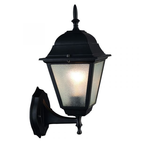 Настенный фонарь уличный Arte Lamp Bremen A1011AL-1BK, арматура черная, плафон стекло прозрачное, 15х17 см