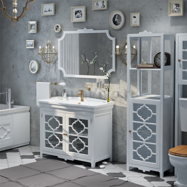 Мебель для ванной Corozo Манойр 105, цвет белый
