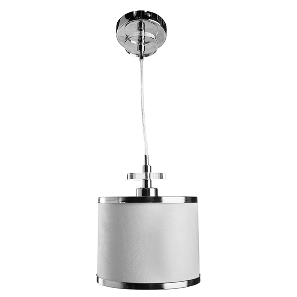 Подвесной светильник Arte Lamp Furore A3990SP-1CC, арматура хром, плафон ткань белая, 20х20 см