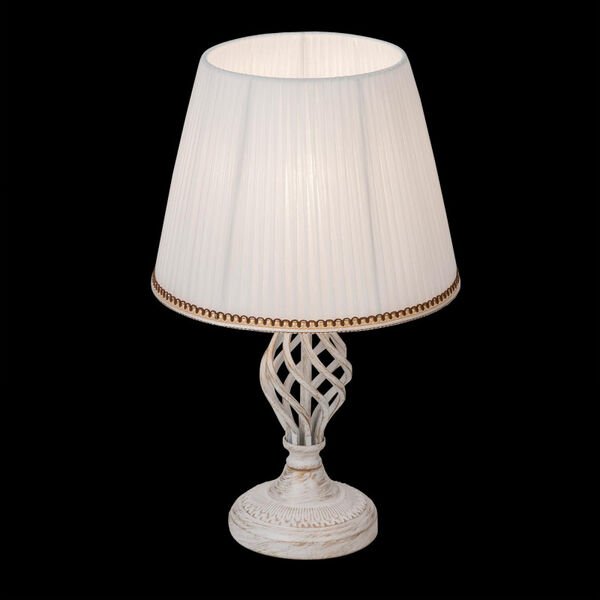 Настольная лампа Citilux Вена CL402820, арматура белая, плафон ткань бежевая - фото 1