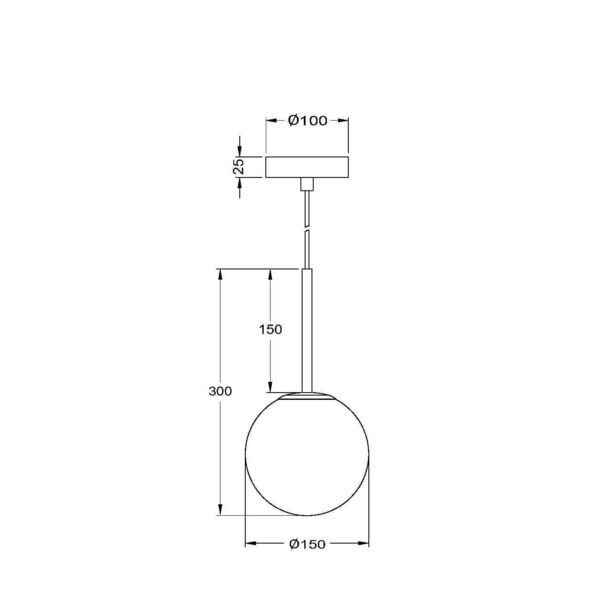 Подвесной светильник Maytoni Basic Form MOD321PL-01B, арматура матовая черная, плафон стекло белое - фото 1