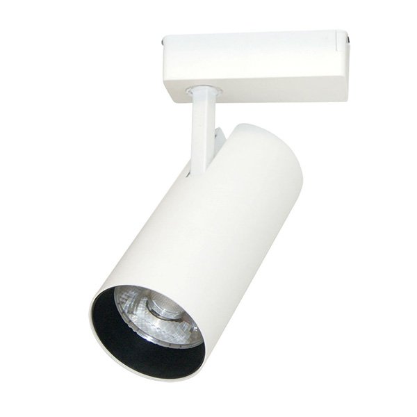 Трековый светильник Arte Lamp Vinsant A2665PL-1WH, арматура белая, плафон пластик белый, 7х14 см