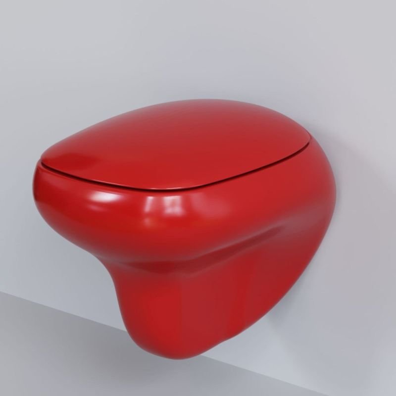 Сиденье Ambassador Diamond 122T21101 для унитаза, с микролифтом, цвет красный глянцевый - фото 1