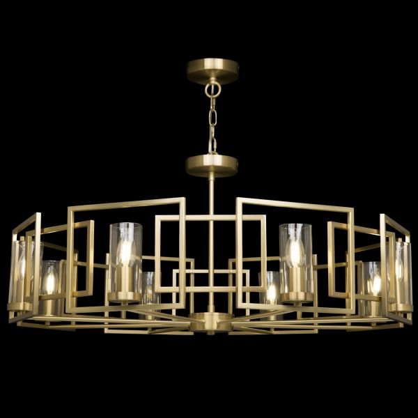 Подвесной светильник Maytoni Bowi H009PL-08G, арматура золото, плафоны стекло прозрачное