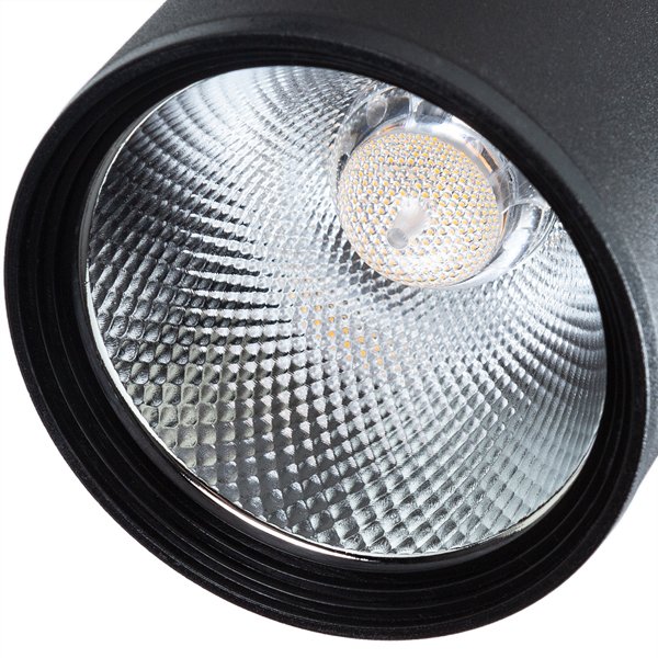Трековый светильник Arte Lamp Traccia A2321PL-1BK, арматура черная, плафон металл черный, 9х7 см
