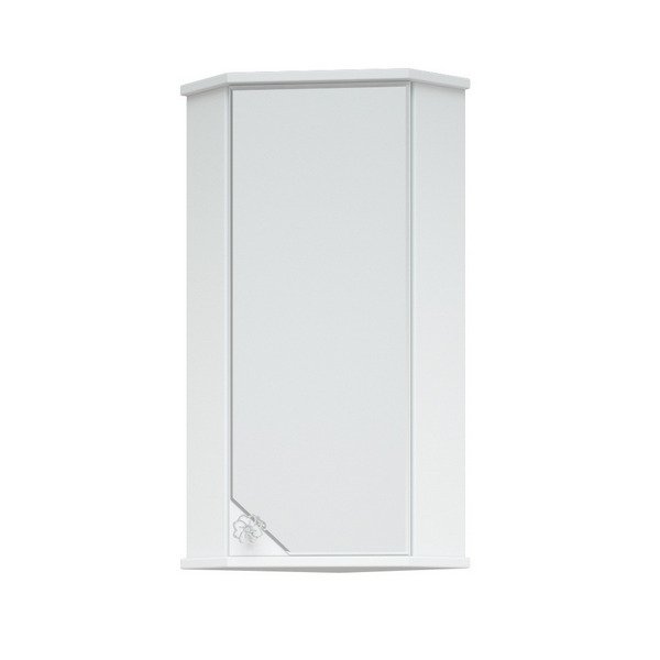 Шкаф-зеркало Corozo Флоренция 40, угловой, правый, цвет белый