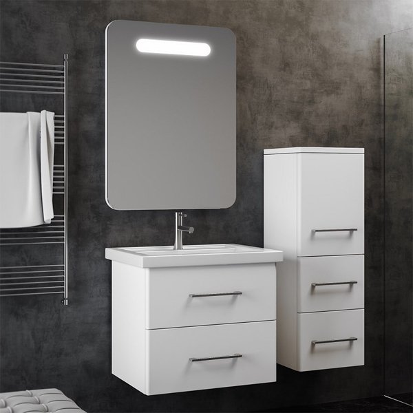 Зеркало Опадирис Арабеско 70x85, с подсветкой, цвет белый глянец - фото 1