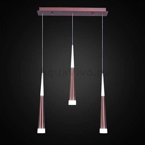 Подвесной светильник Citilux Вегас CL227033, арматура коричневая, плафоны полимер белый / коричневый, 55х9 см