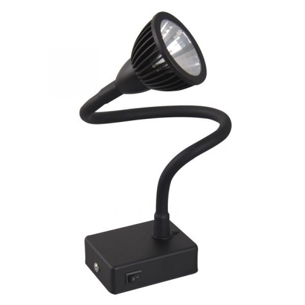 Бра Arte Lamp Cercare A4107AP-1BK, арматура черная, плафон металл черный, 6х40 см