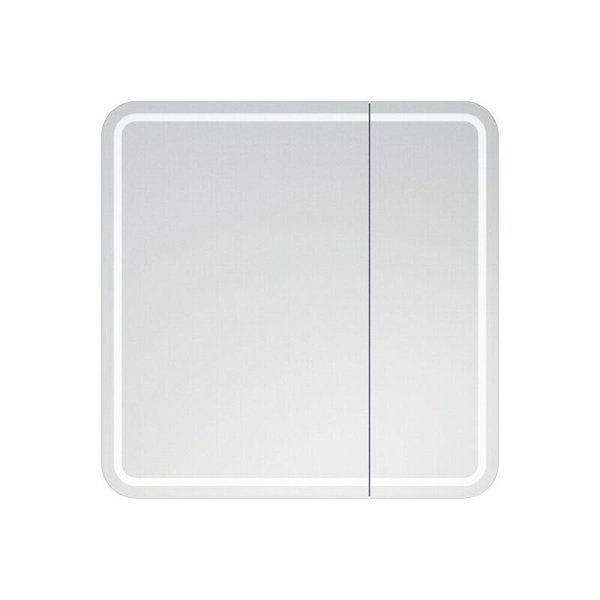 Шкаф-зеркало Corozo Алабама 80/С, с подсветкой, цвет белый - фото 1