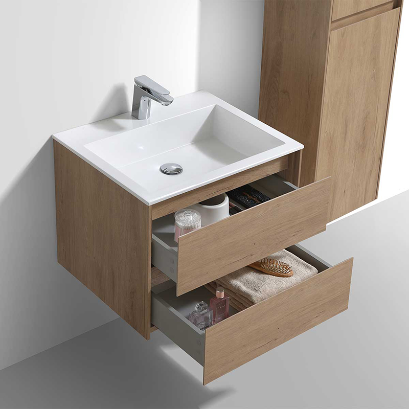 Мебель для ванной Vincea Luka 60, с 2 ящиками, цвет натуральный дуб