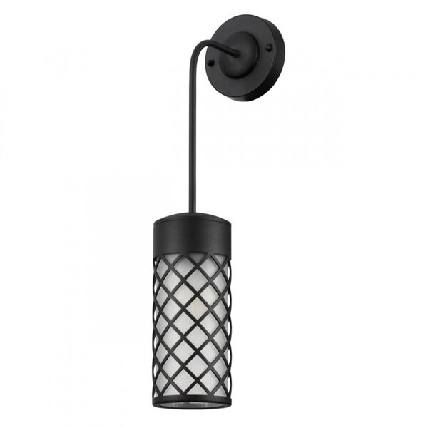 Настенный светильник Odeon Light Dunes 4834/1W, арматура черная, плафон стекло белое