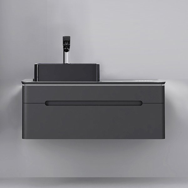 Мебель для ванной Jorno Shine 100, с МФУ, цвет антрацит - фото 1