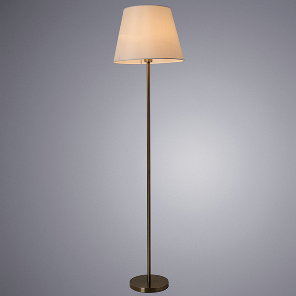 Торшер Arte Lamp Elba A2581PN-1AB, арматура бронза, плафон ткань белая, 38х38 см - фото 1