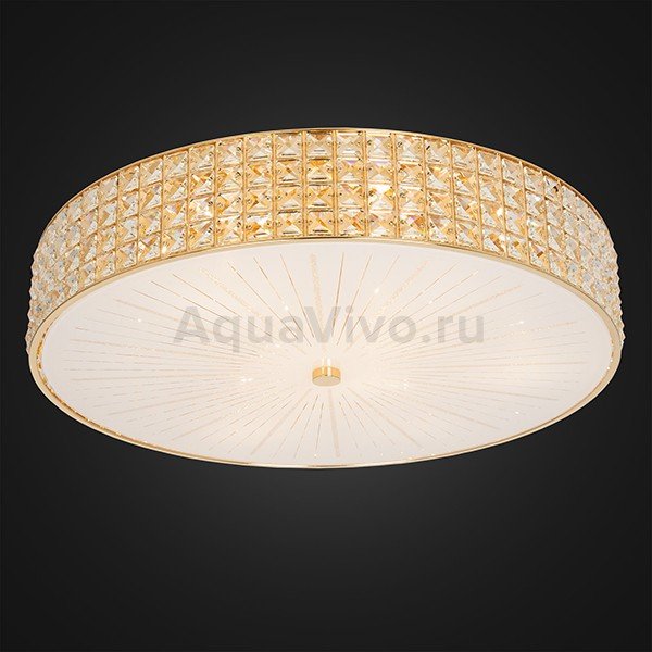 Потолочный светильник Citilux Портал CL324102, арматура золото, плафон стекло / хрусталь прозрачный, 61х61 см - фото 1