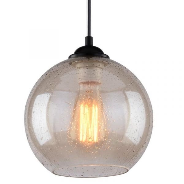 Подвесной светильник Arte Lamp Splendido A4285SP-1AM, арматура цвет черный, плафон/абажур стекло, цвет бежевый