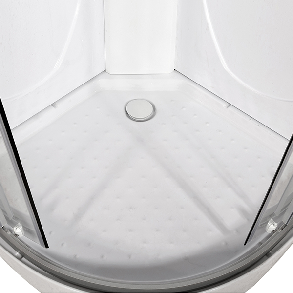 Душевая кабина Deto L601 N LED 100x100, стекло прозрачное, профиль хром матовый, с подсветкой, без крыши - фото 1