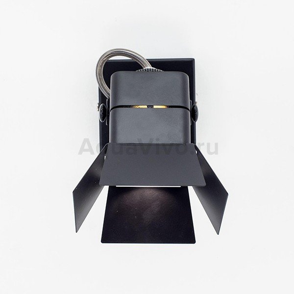 Спот Citilux Рубик CL526512S, арматура черная, плафон металл черный, 7х7 см