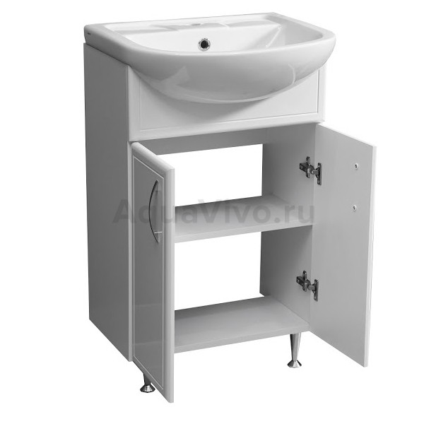 Мебель для ванной Stella Polar Концепт 50, напольная, цвет белый