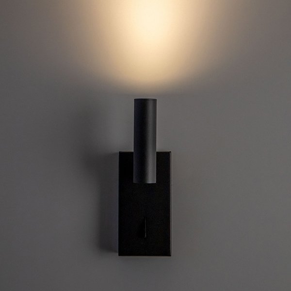 Настенный светильник Citilux Декарт CL704351, арматура черная, плафон металл черный, 6х12 см