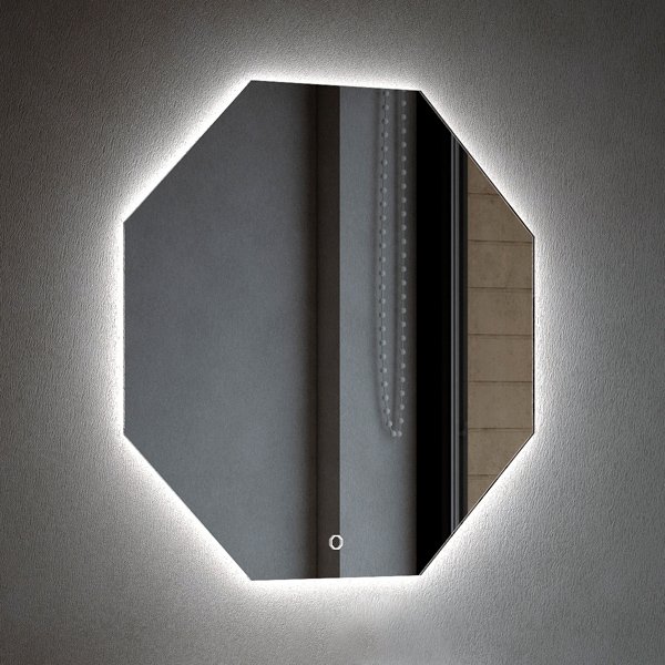 Зеркало Corozo Каре LED 70х70 V, с подсветкой сзади и диммером