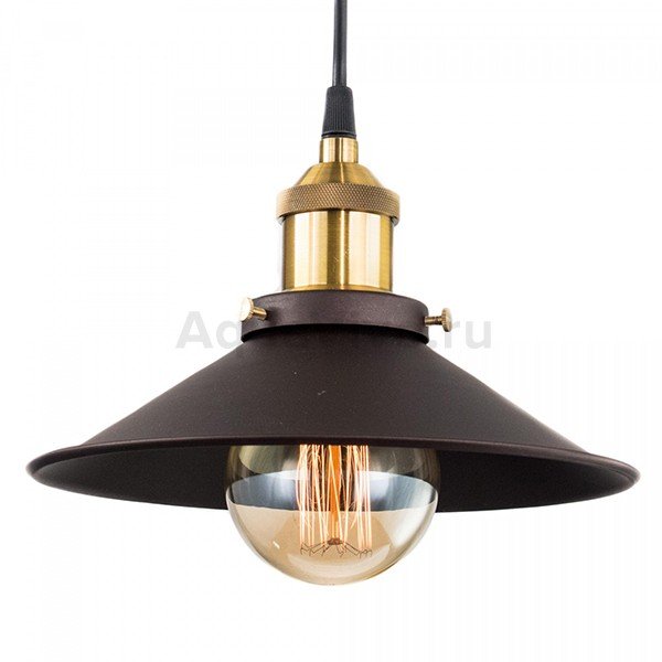 Подвесной светильник Citilux Эдисон CL450101, арматура бронза / венге, плафон металл коричневый, 23х23 см