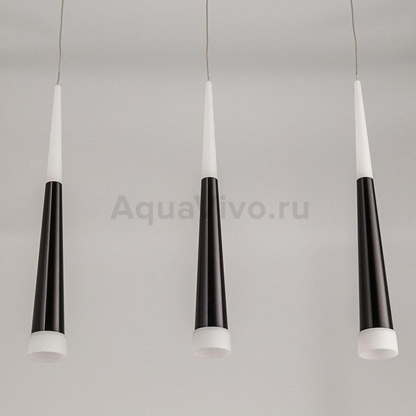Подвесной светильник Citilux Вегас CL227031, арматура черная, плафоны полимер белый / черный, 55х9 см - фото 1