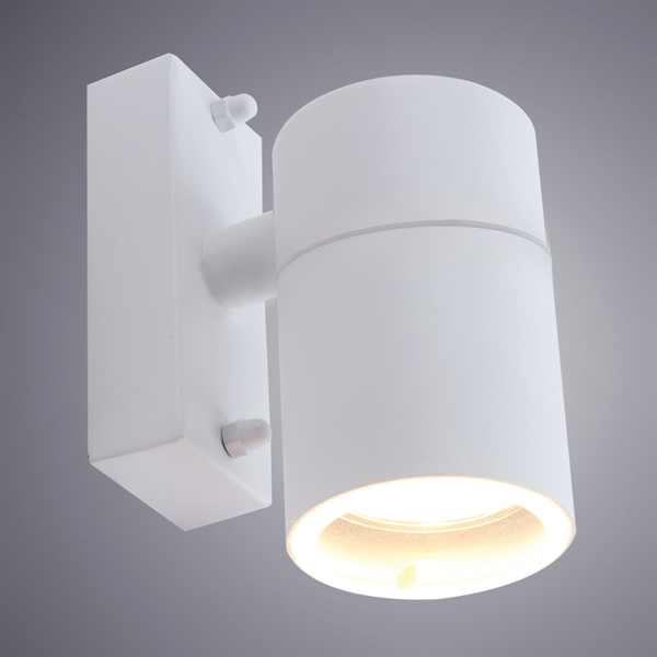 Архитектурная подсветка Arte Lamp Mistero A3302AL-1WH, арматура белая, плафон металл белый, 6х10 см