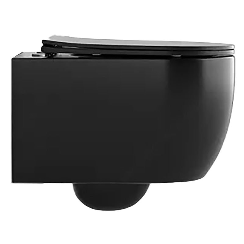 Унитаз CeruttiSPA Oglio Aria MB CT9239 подвесной, безободковый, с сиденьем микролифт, цвет черный матовый