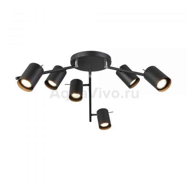 Потолочный светильник ST Luce Fanale SL597.402.06, арматура металл, цвет черный, плафон металл, цвет черный