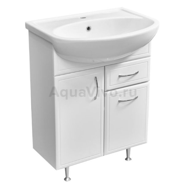 Мебель для ванной Stella Polar Концепт 60, 1 ящик, напольная, цвет белый