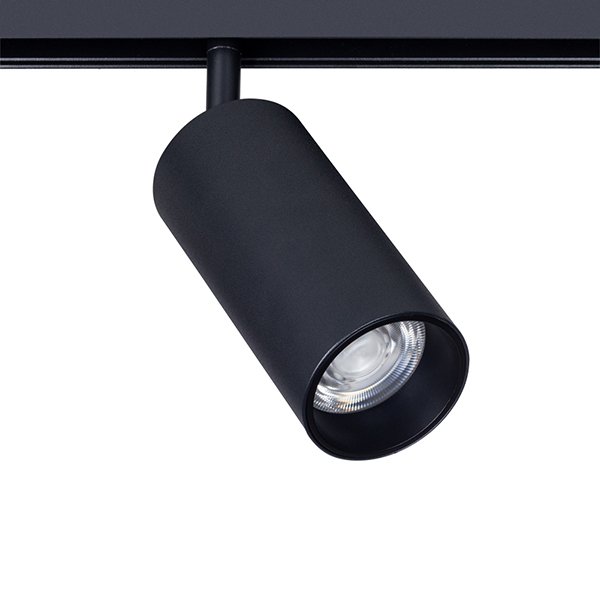 Трековый светильник Arte Lamp Linea A4631PL-1BK, арматура черная, плафон металл черный, 13х6 см