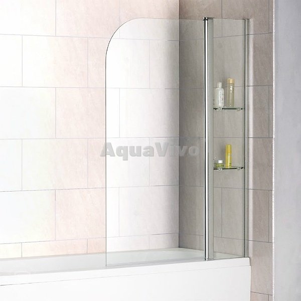 Шторка на ванну Good Door Screen GR4-100-C-WE 100, стекло прозрачное, профиль хром
