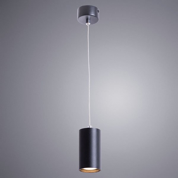 Подвесной светильник Arte Lamp Canopus A1516SP-1BK, арматура черная, плафон металл черный, 6х6 см