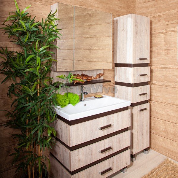 Мебель для ванной Бриклаер Техас 70, цвет дуб кантри - венге